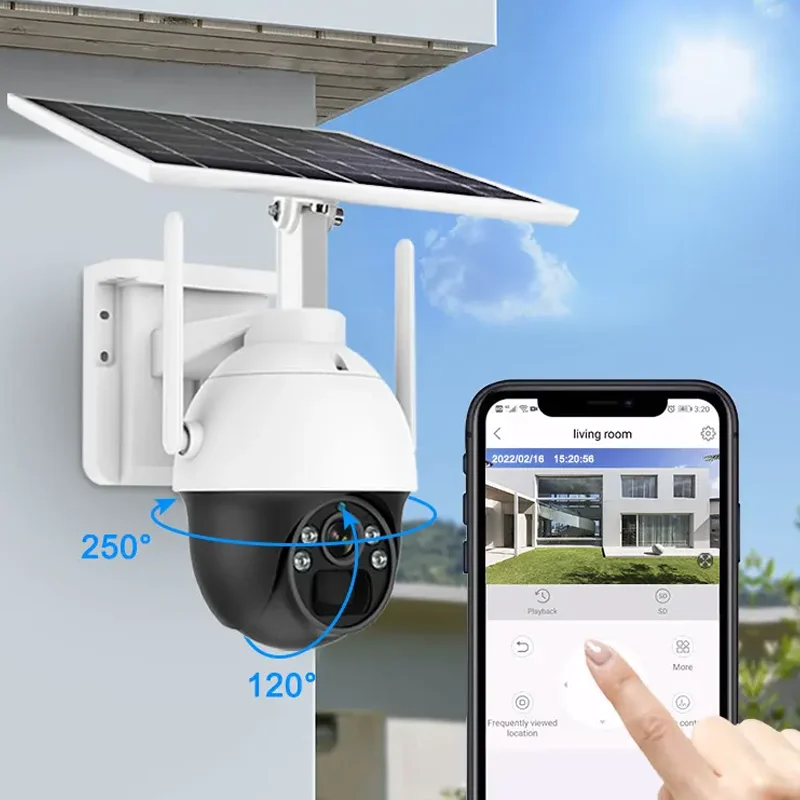 Professional Manufacturer surveillance camera solar security camera ptz 4g solar ptz camera