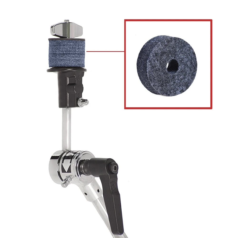 Cymbal Felts Crash Cymbal Clutch Felt Drum Set Cymbal Stand Felt Washer Medium Size Gray