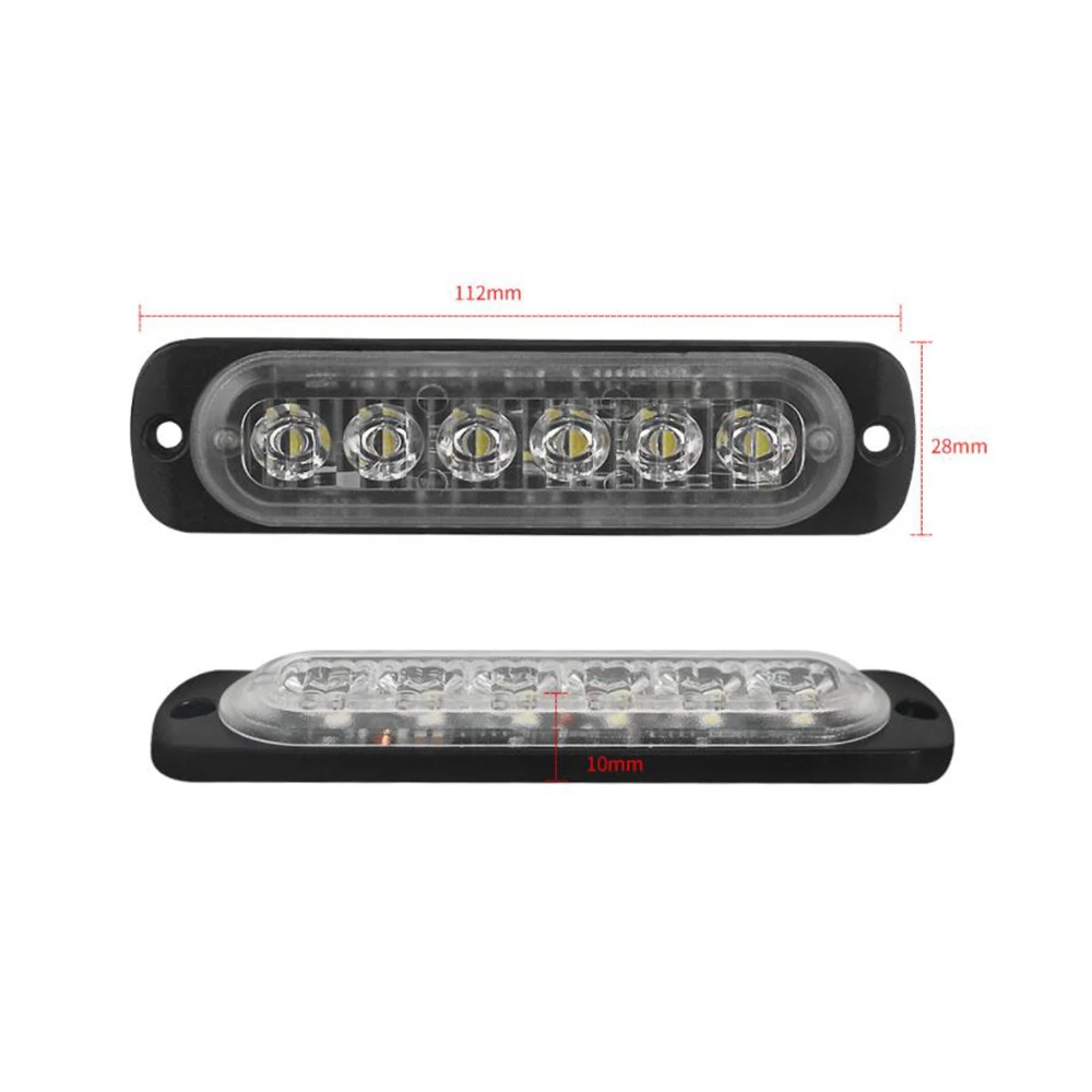 2023 Bus lighting system 6 LED ULTRA THIN FLASH LAMP warning LIGHTS 12V-36V HC-B-55005