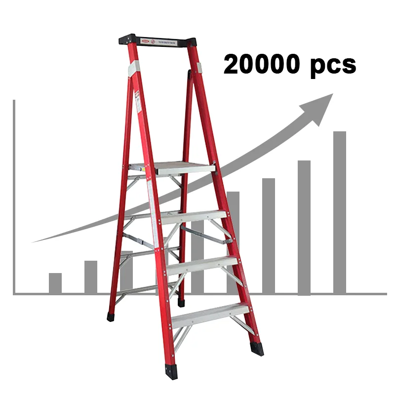 Single and Double Side FRP Fibreglass Ladder Library Ladder scala Tripod Ladders For Sale Factory Supply