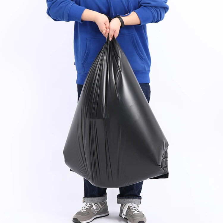 Manufacturers sell disposable 90*110CM large black plastic multi-purpose thickening heavy duty garbage bags
