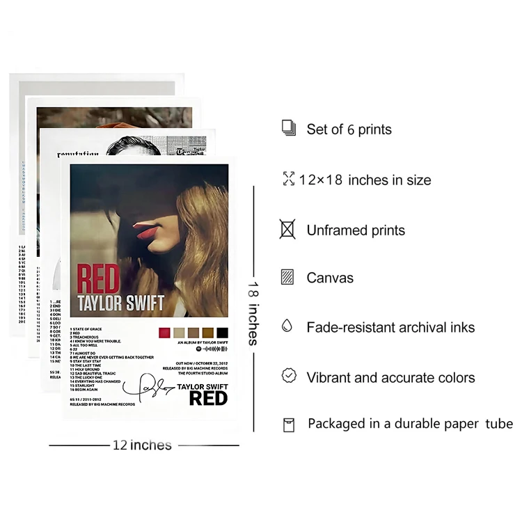 Popular Wall Decor Painting Juice Wrld Poster Cover Music Posters Canvas Painting 6pcs Per Set With Inner Frame