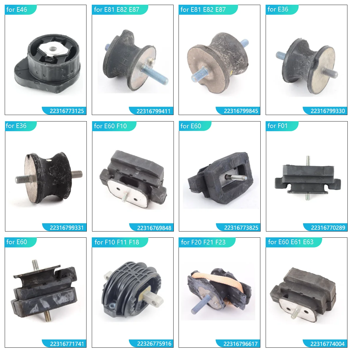 ShungTak Wholesale Price Auto Part Engine Mount Support Engine Mounting for BMW F10 F11 F07 GT OE 22117935149 22116785601