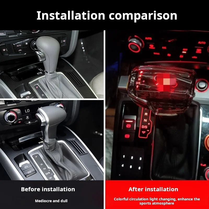Подходит для Audi A4LA6LQ5Q7A5A7 автоматическая рукоятка переключения передач модифицированный кристалл цветная