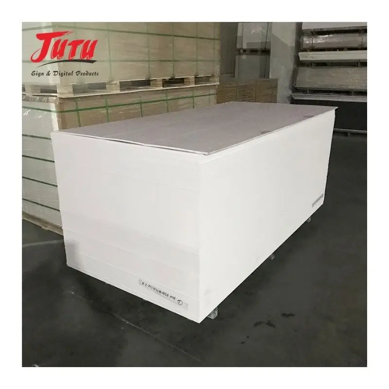JUTU Factory Price 4x8 Rigid Forex/Celuka/Sintra Core PVC Plastic Foam Board Sheet For Furniture Material