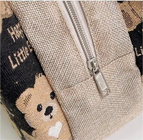custom fabric food and drink storage bag for picnic happy little bear lunch bag customized thermal bag