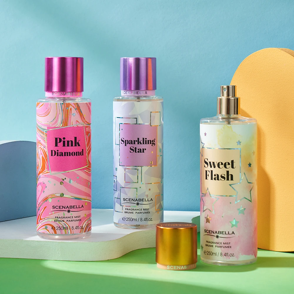 SCENABELLA 250ml Floral Luxury Fragrance Daily Use Long Time Lasting Body Mist Manufacturer For Women