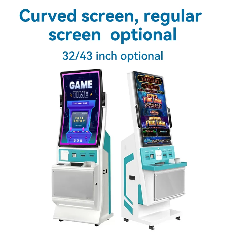 32 43-Inch Curved Multi Game Cabinet Newest American Amusement Skill Machine Fusion Games Vertical Metal 220V Arcades VGA