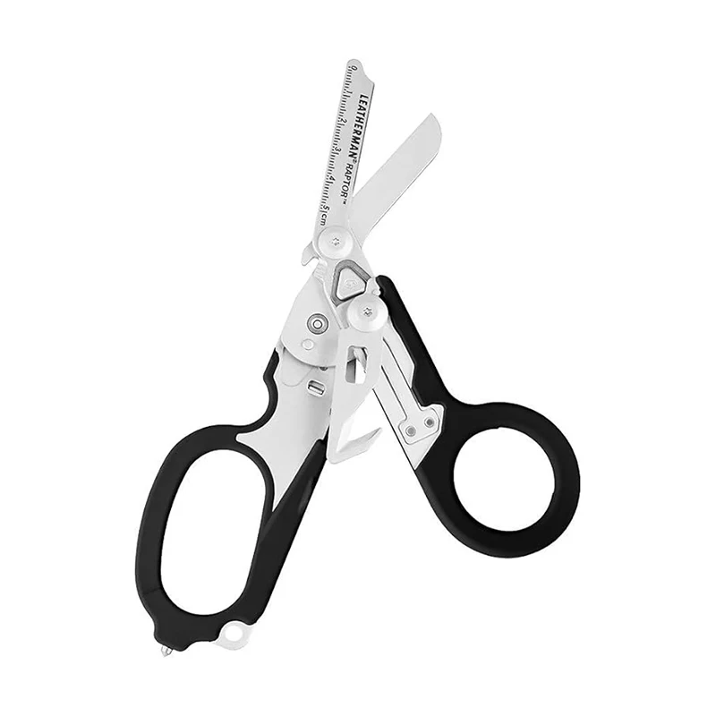 6 in 1 Emergency Shears Multitool Plier Shears Tactical Folding Pliers with Strap Cutter and Glass Breaker