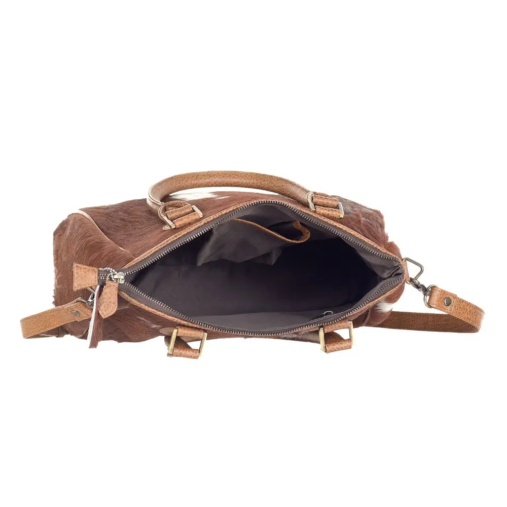 Wholesale Supply Crossbody Handmade Ladies Hairon Leather Tote Handbag Large Capacity PVC Lining Girls Women Daily Use Arm Bags