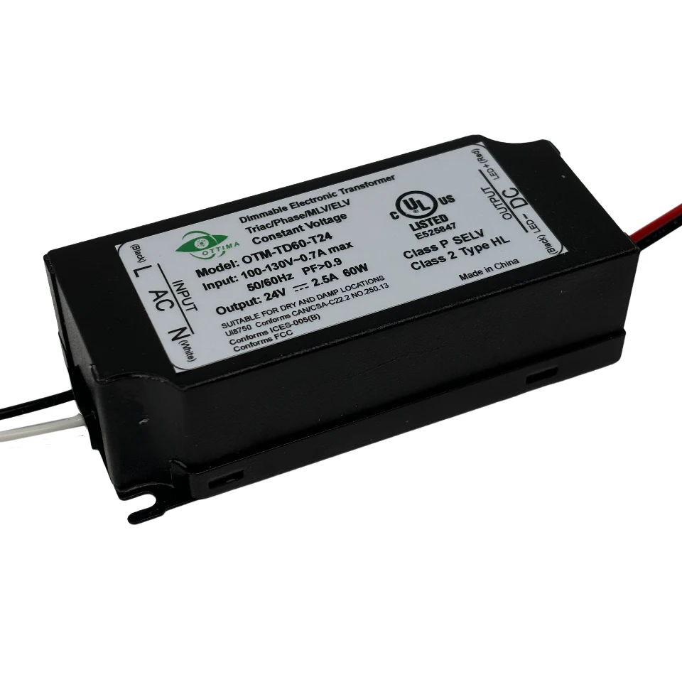 OTM-TD60-T12 UL ETL LED Switching Power Supply DC12/24V Mini 60W Led Transformers