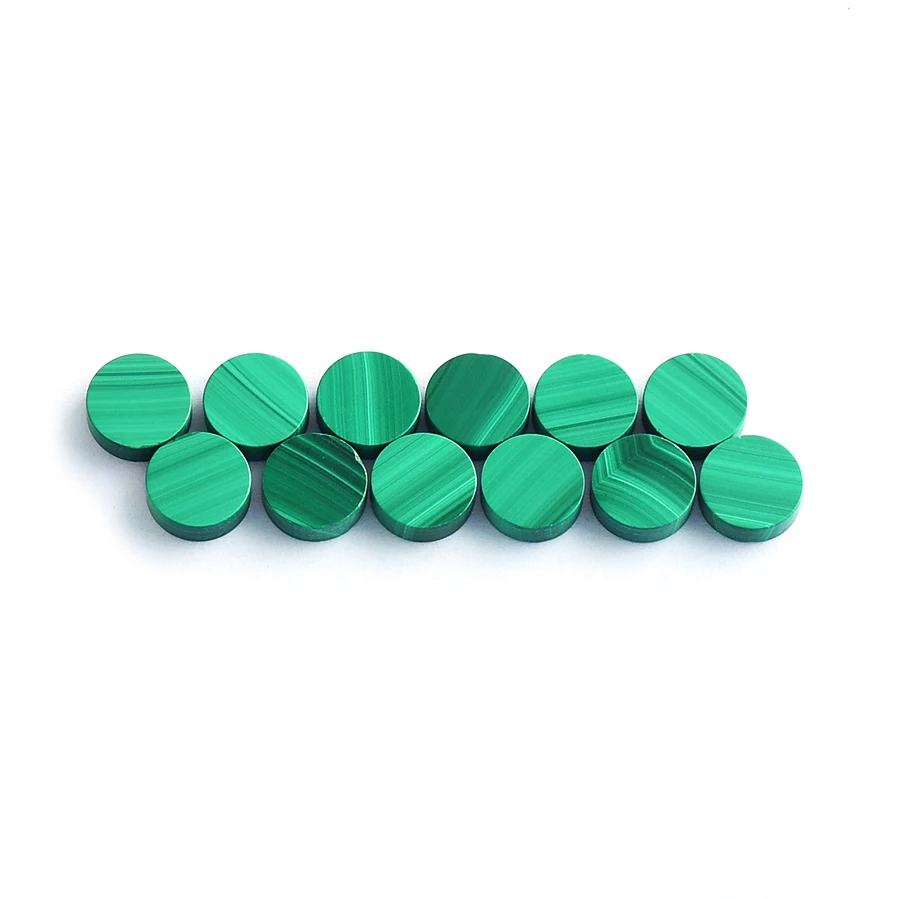 Nature malachite Africa Malachite Stone Round Plate briolette gemstones For Jewelry Table Making stone