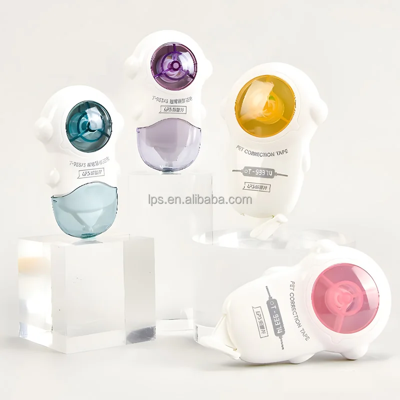 School and Office Stationery Set Color Correction Tape Cute Astronaut Styling PET Plastic Correction Tape