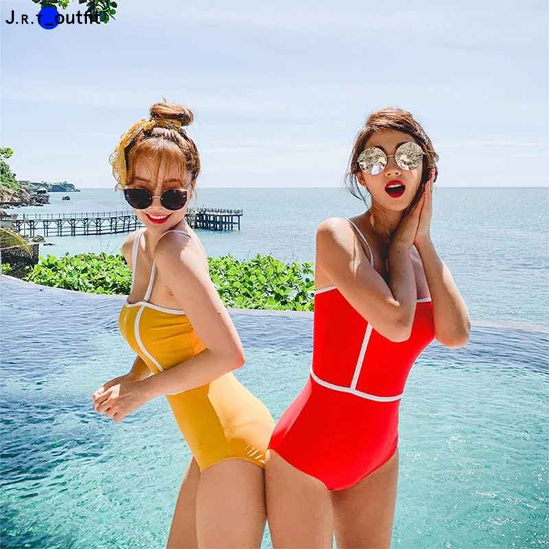 100% Quality Guarantee Halter Lace Up High Waist Sublimation Custom Women Bikini One Piece Swimwear For Adults