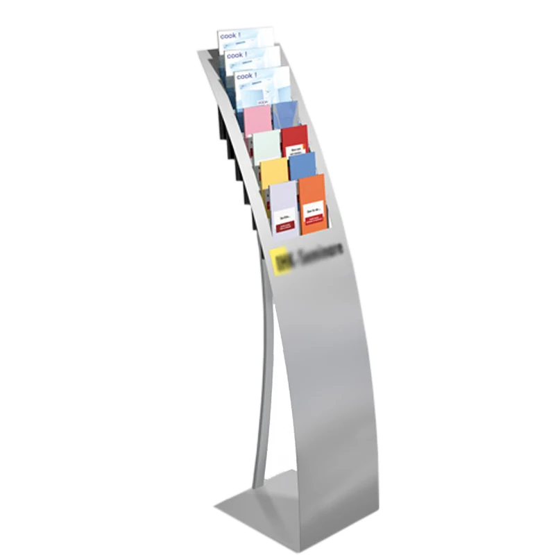 Retail Store Exhibition Bookshop Metal Literature Brochure Magazine Cardboard Book Floor Display Stand