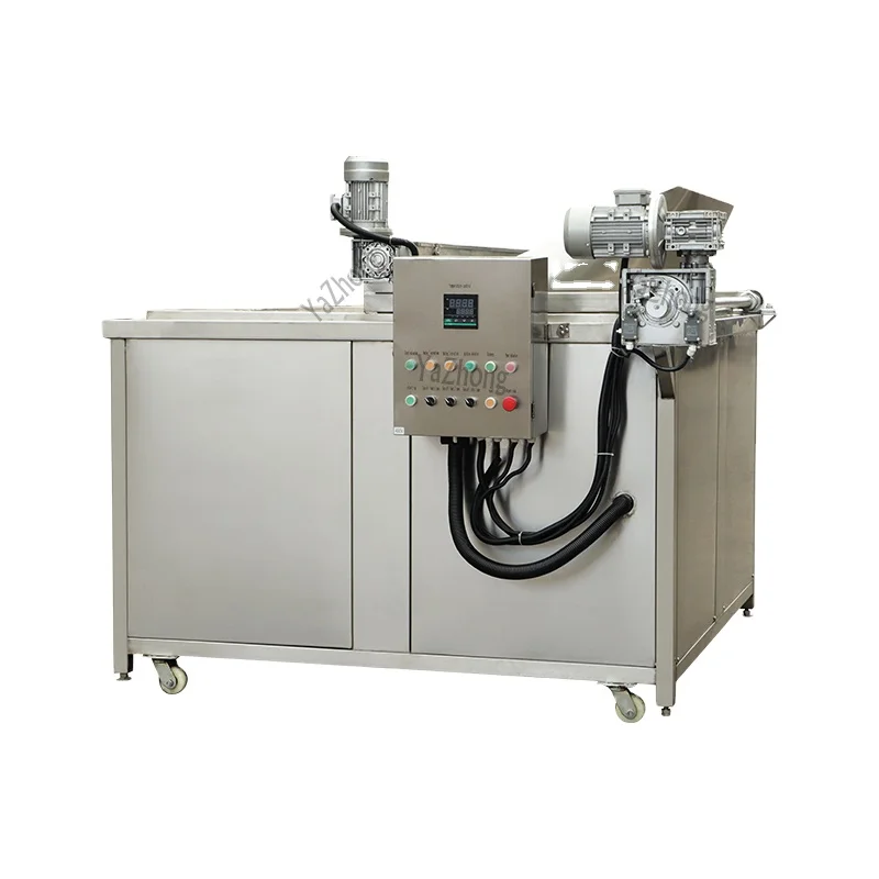 Automatic Stir Gari Onion Peanut Potato Chips Fryer Pani Puri Frying Machine