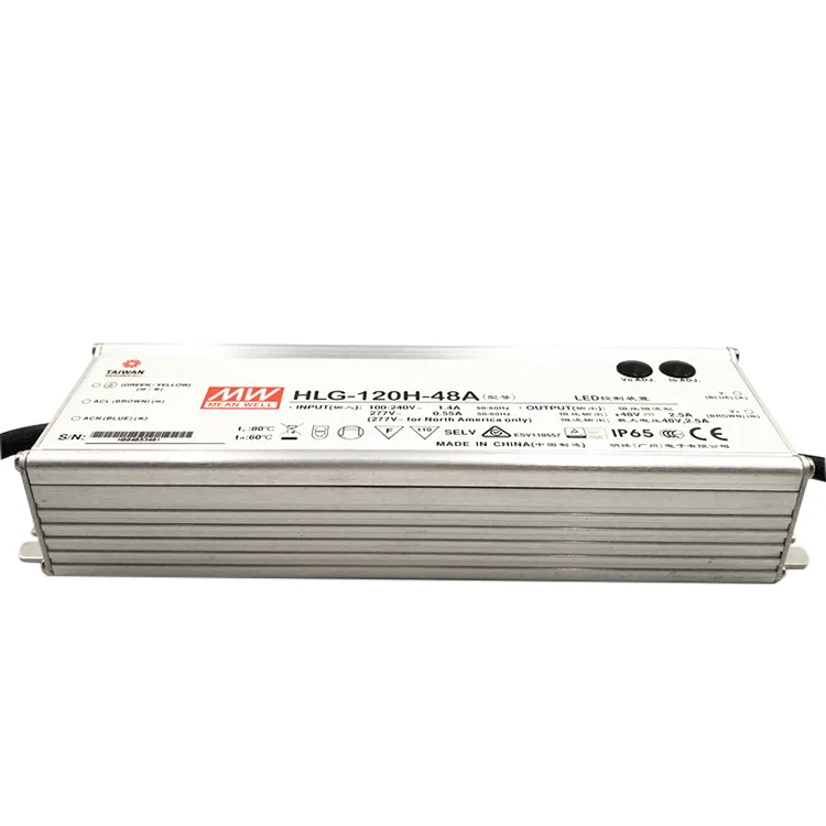 MeanWell HLG-120H Series 120W LEd 48V Single Output Power Supply Led Driver For Led Grow Light