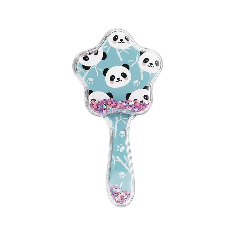 Cartoon Kids Air Cushion Comb Kawaii Mermaid Pony Children Hair Brush Paillette Quicksand Hair Comb Scalp Massage Comb