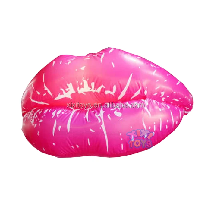 XIXI TOYS Custom Valentine Festival Holidays Inflatable Decorations Balloons Inflatable LED Light Lady Sexy Red Lips For Events