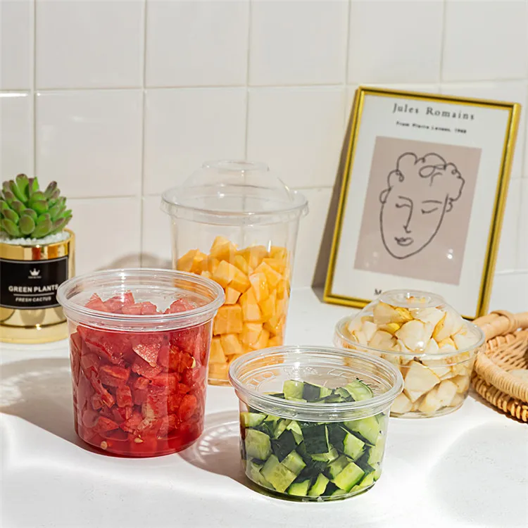 117mm  Pet Dome Lid Match With  Clear Plastic Pet 8oz 12oz 16oz 24oz 32oz deli containers salad bowls