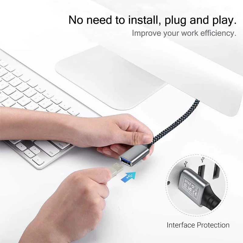Fast 3A Charging Sync  2m 3m Oem Usb A Male To A Female Data Transfer Cord Usb 3.0 Extender Cable Usb Extension