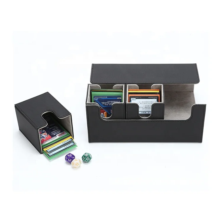 Yugioh Deck Box,Card Deck Storage Case with 3 Tray for TCG/CCG/Yugioh/Pokemon,High Quality PU leather Deck Case 3 in 1