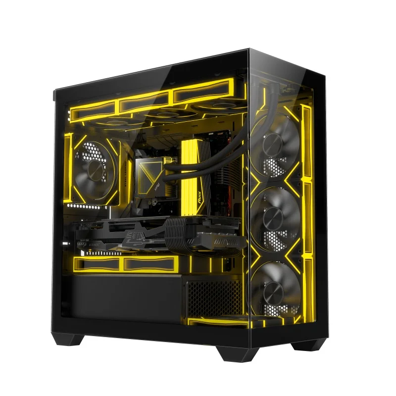 Новый дизайн корпуса игровой ПК чехол MATX Pc чехол для настольного компьютера OEM закаленное стекло ПК игровой шкаф