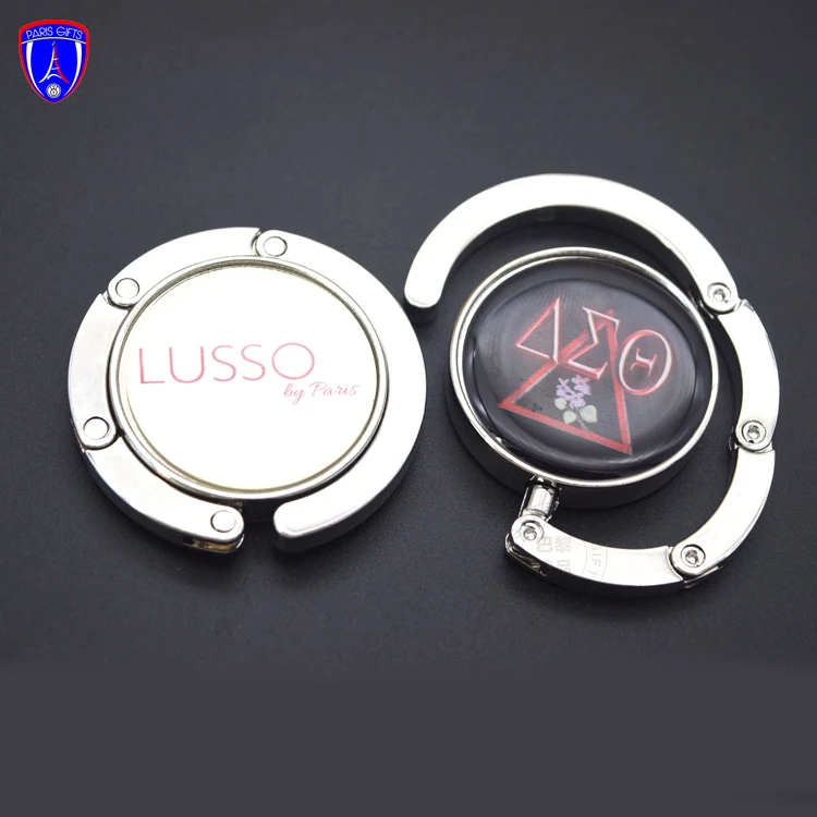 Bulk customized folding bag purse hangers hook handbag hanger bag holder wholesale