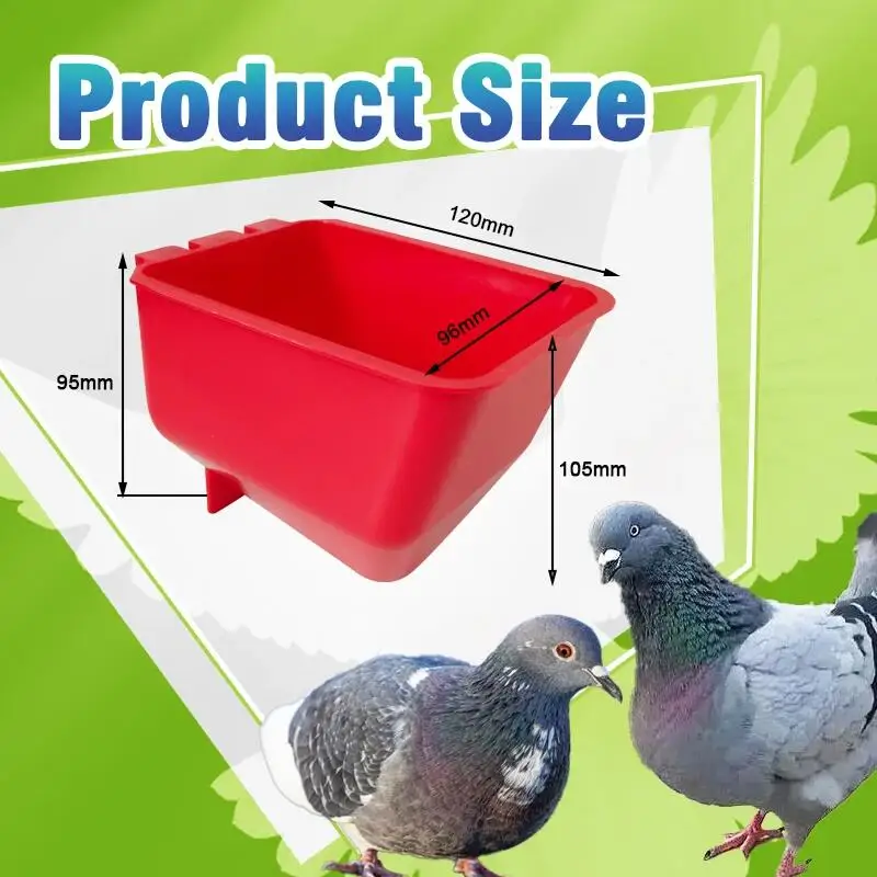 0.5L Large V Type Large Red Chicken Cock fighting Pigeon Feeders Hanging Heavy Duty Water Bowl Sand Cup