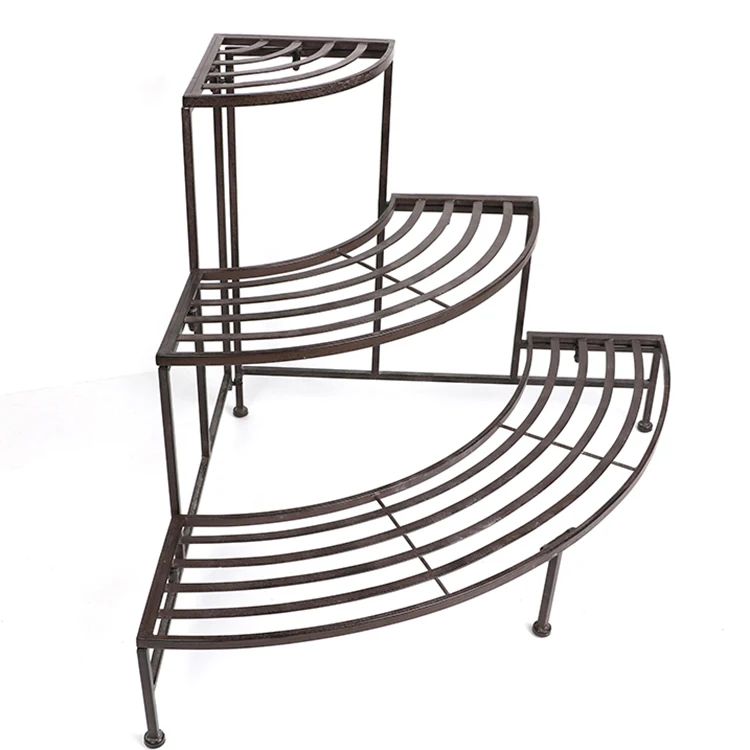 Hot Sales High Quality Stainless & Iron Plant Stands Set Home decoration 3-Tier Steel Metal Flower Display Stand