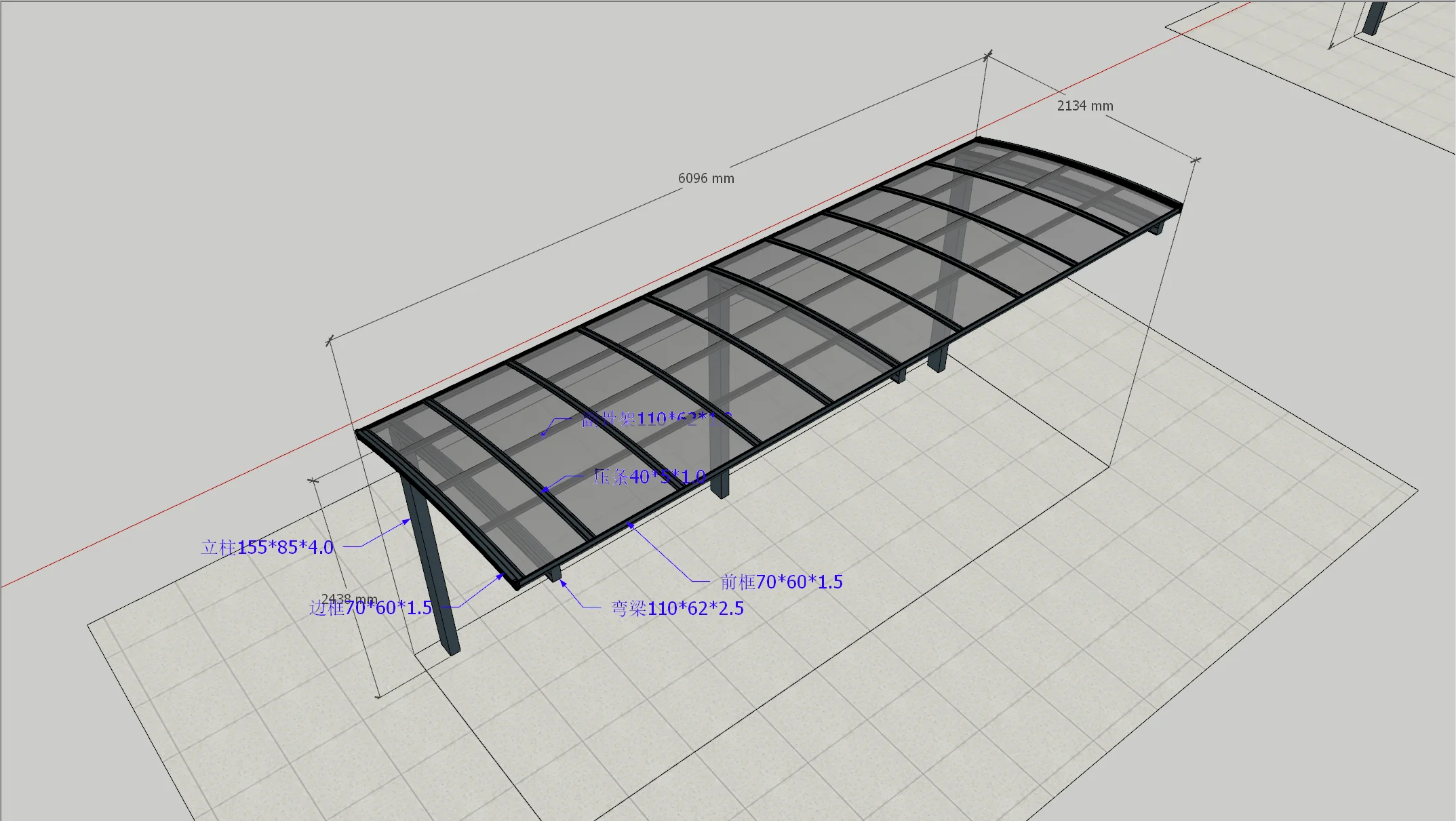Customized Manufacturer Outdoor Aluminum Waterproof Balcony Patio Terrace Covering Awnings Garage Canopy Large Shelter Carport