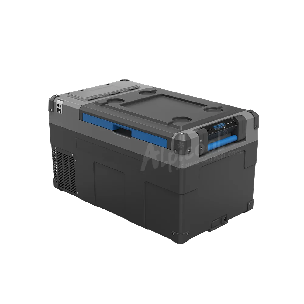 Alpicool E60 DC 12v  portable  car fridge freezer  with dual zone and compressor  for camping outdoor fishing roadtrip