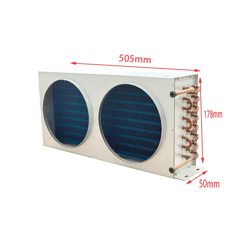 Double hood condenser vending machine, beverage cabinet and food cabinet condenser evaporator