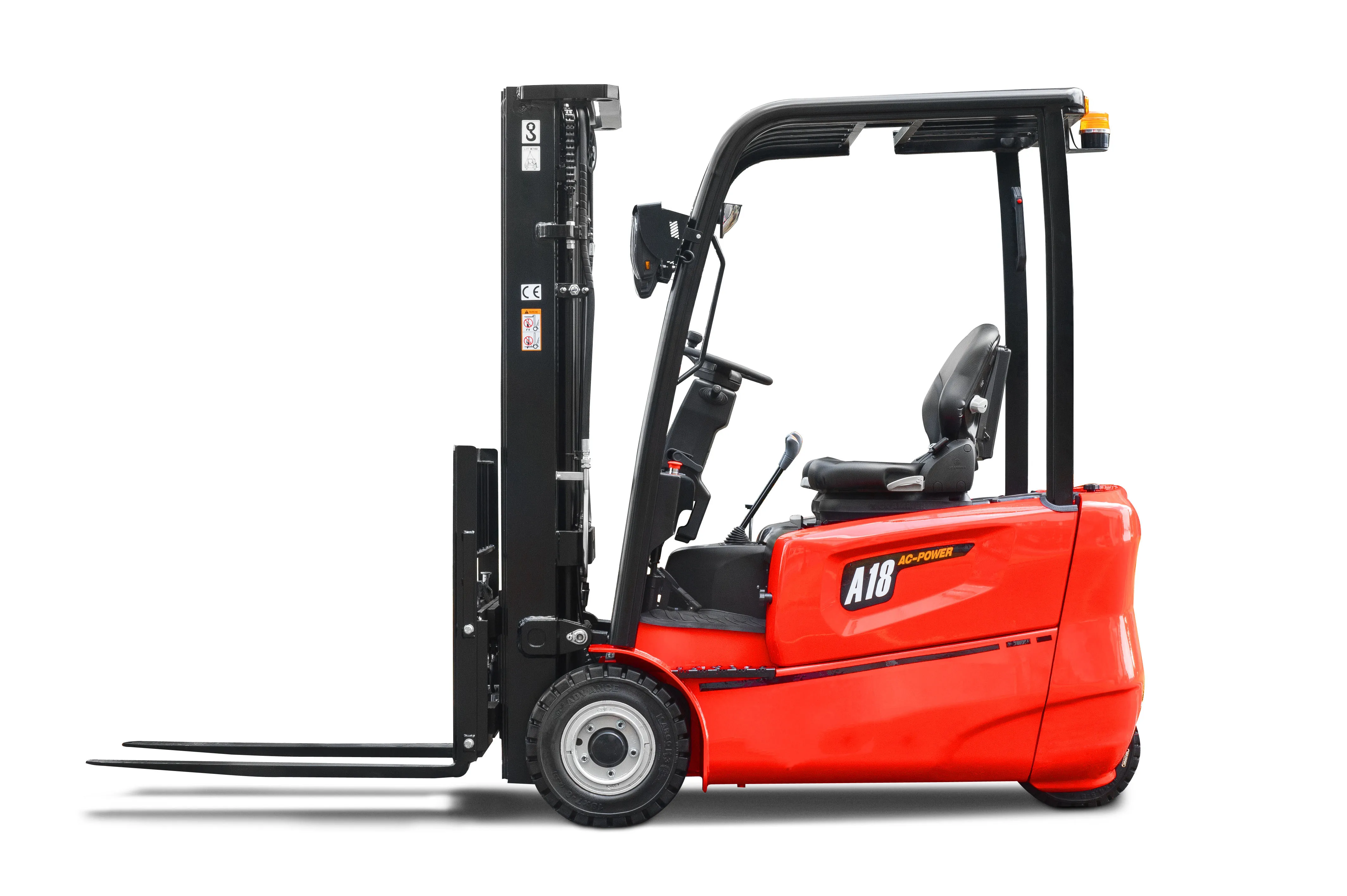 RED-LIFT 3wheel battery forklift operated lead-acid battery forklift Inmotion controller
