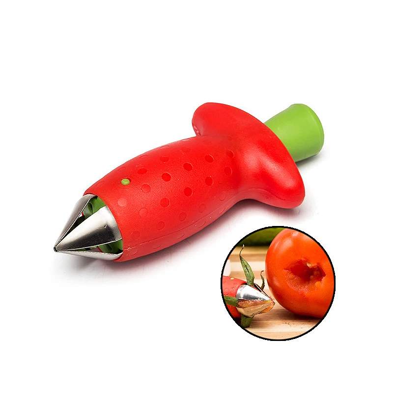 Popular Stainless Steel Strawberry Corer Fruit Remover Strawberry Huller Pineapple Tomato Corer
