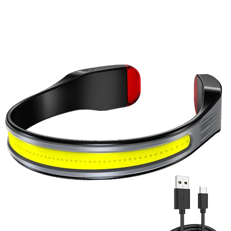 COB LED Headlamp USB Rechargeable Headlight Torch 3 Lighting Modes Work Light Waterproof Night Running Hanging Neck Lamp