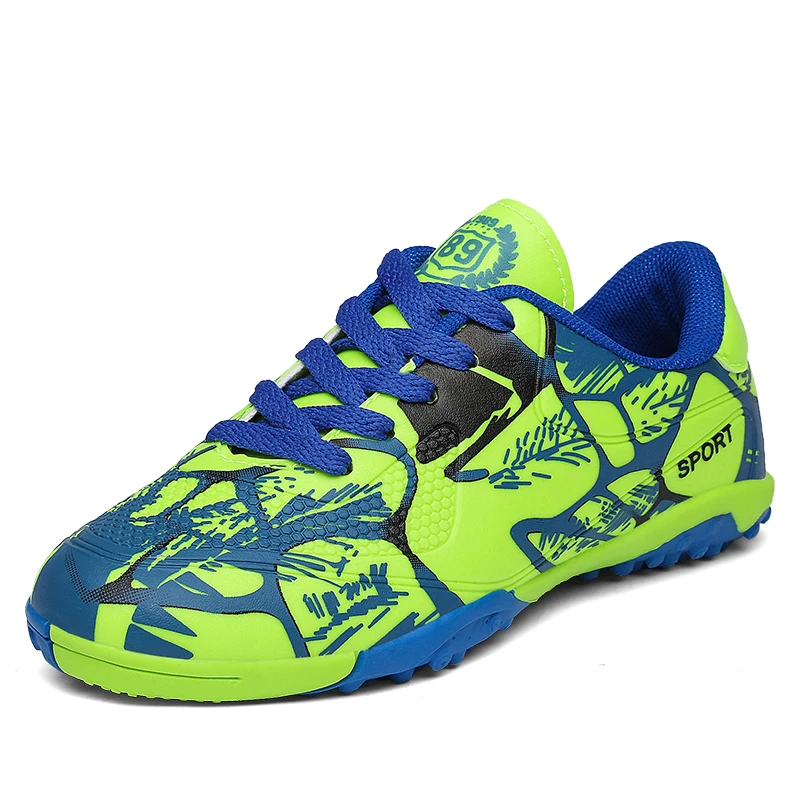 
Support customized boys training shoes AG breathable synthetic grass football shoes 