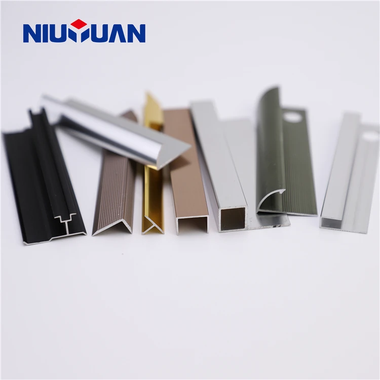 Wholesale Free Sample ceramic tiles accessories metal tile corner trim transition profile aluminum tile trim