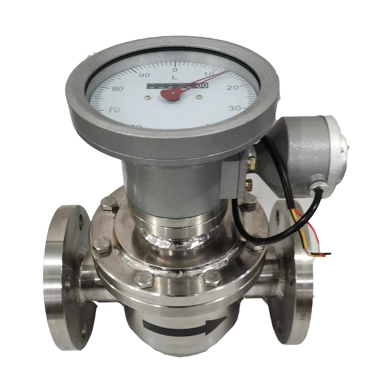 Various Flow Meters Temperature Custom Engine Oil Syrup Glue High Viscosity Liquid Oval Gear Flowmeter With 4-20mA