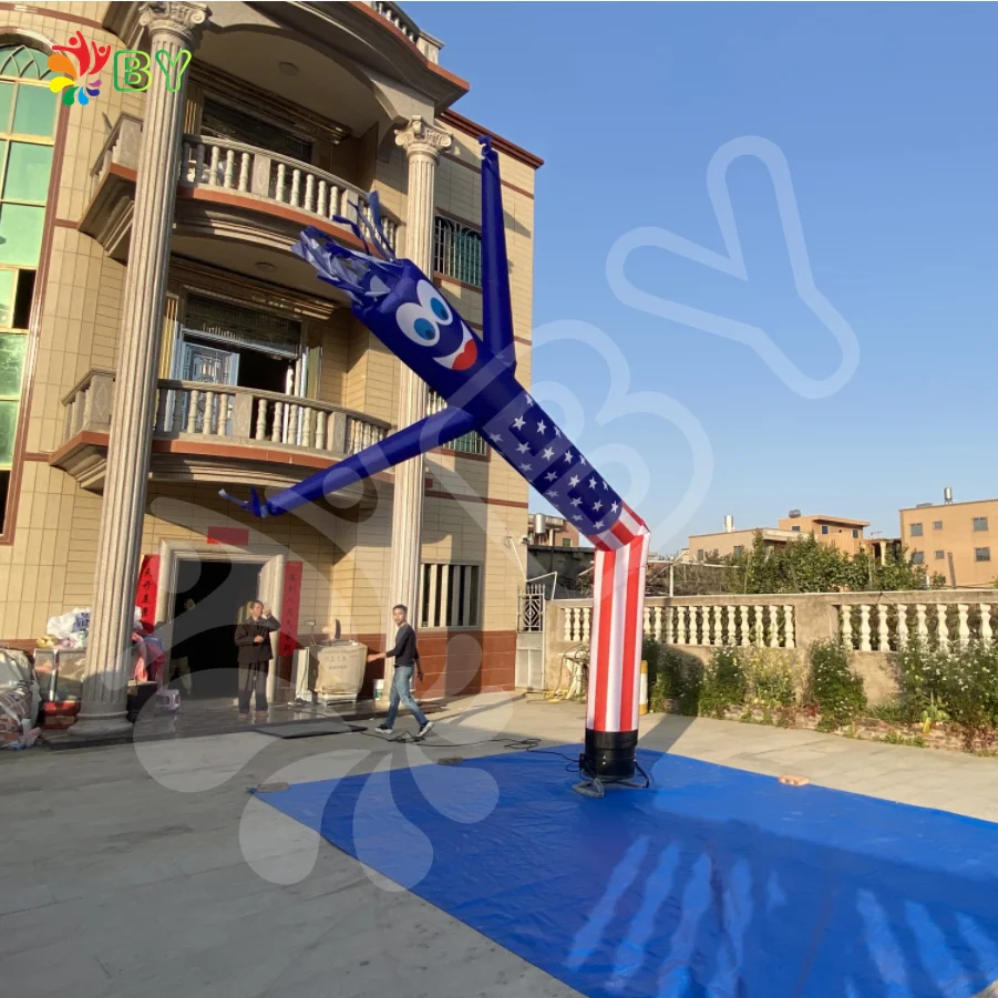 BOYAN Car wash shop advertising inflatable air dancer ,cartoon style inflatable sky dancer props