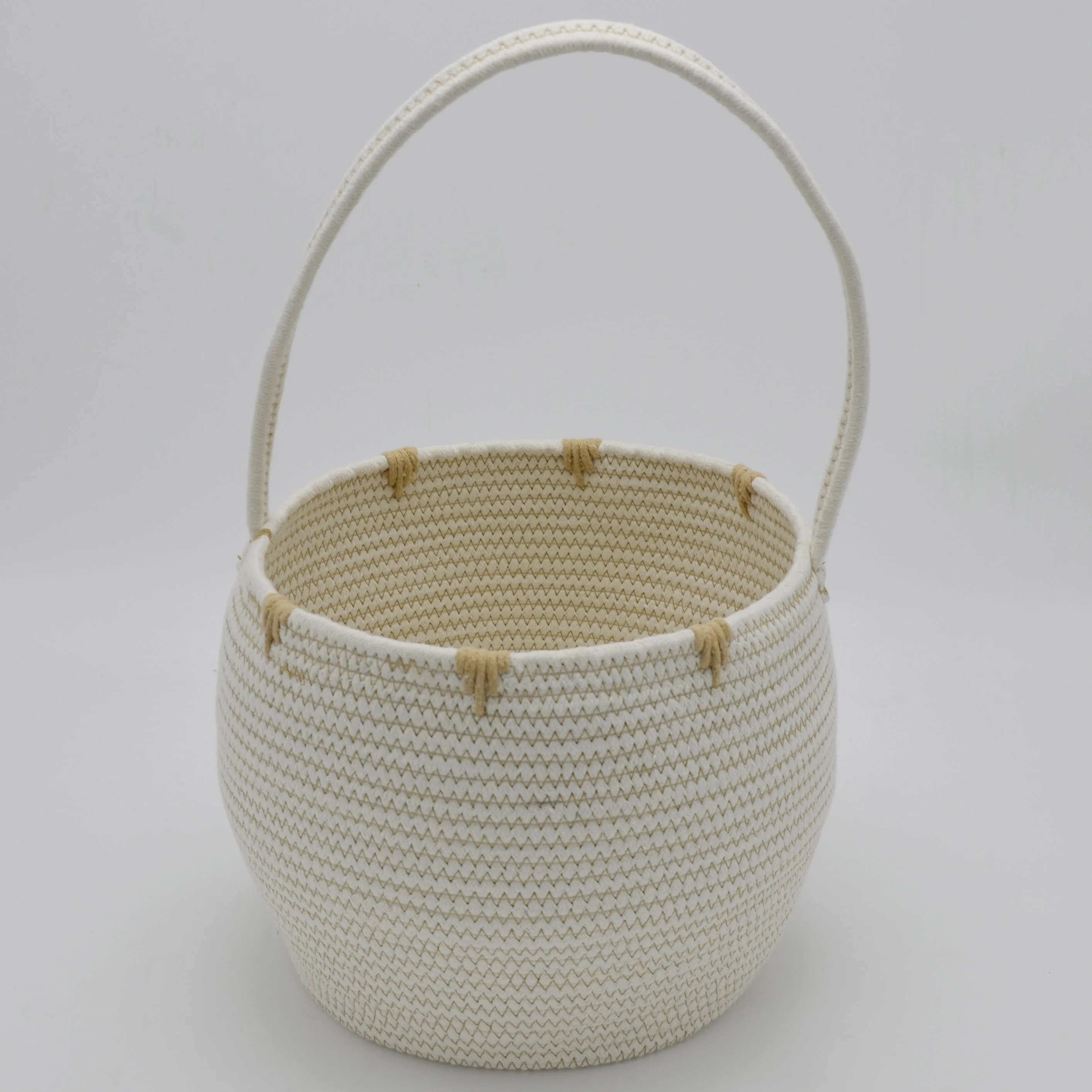 Gift basket cotton rope woven basket small cute object container toy storage basket