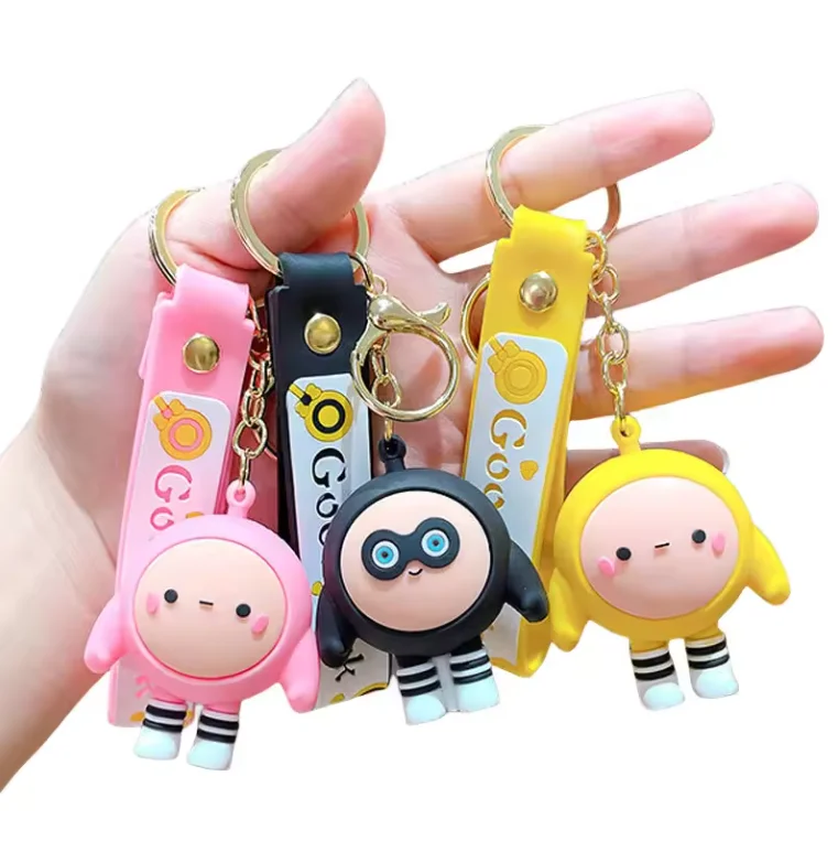 Manufacturer OEM ODM 2D 3D Soft PVC Keychain Silicone Rubber Printed Key Rings Custom Key Tag