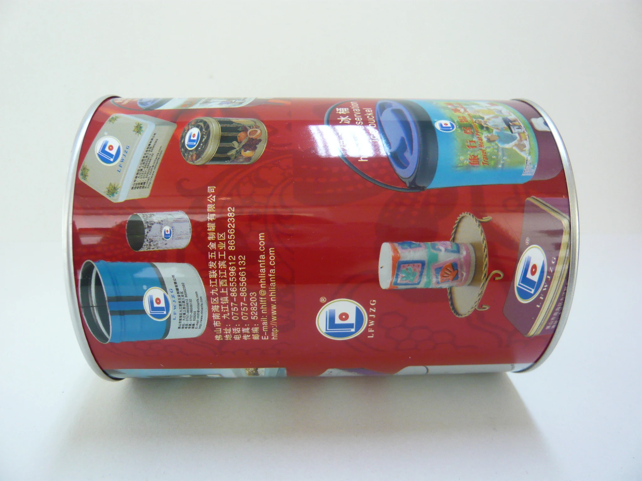 Custom coffee easy open aluminum container round tin can with lid