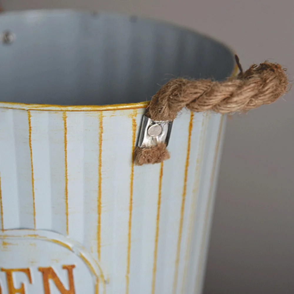 Dry flower bucket shop decoration arranging device iron bucket dry flower bucket floor-standing vase Garden Supplies