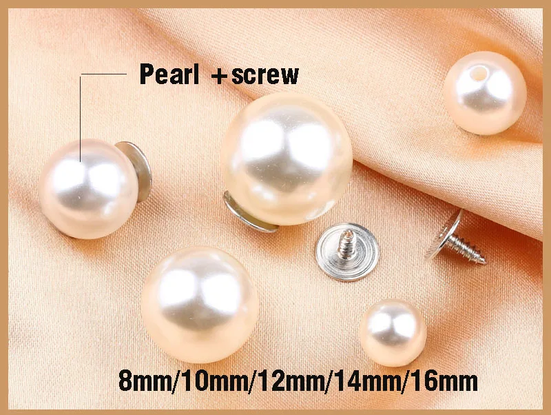 Fashion shiny handmade ABS pearl bead shirt sweater button for clothes