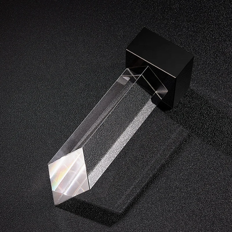 Wholesale Engraved New Design Crystal Trophy and Award Blank for Cuboid In Black Base
