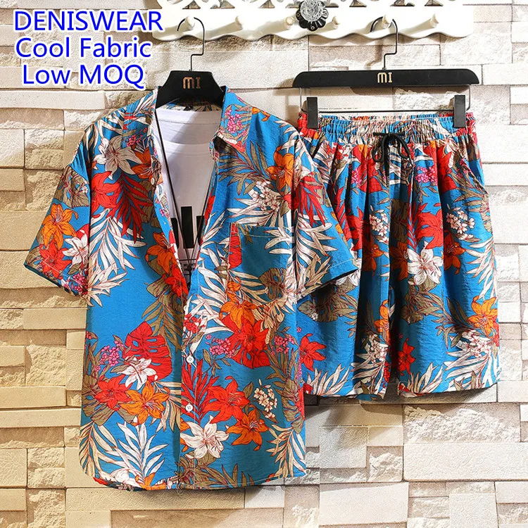 Men's Custom Pattern Aloha Cannabis Hawaii Shirts Regular Fit Summer Shirts Casual Poplin Fabric Customized Woven for Adult