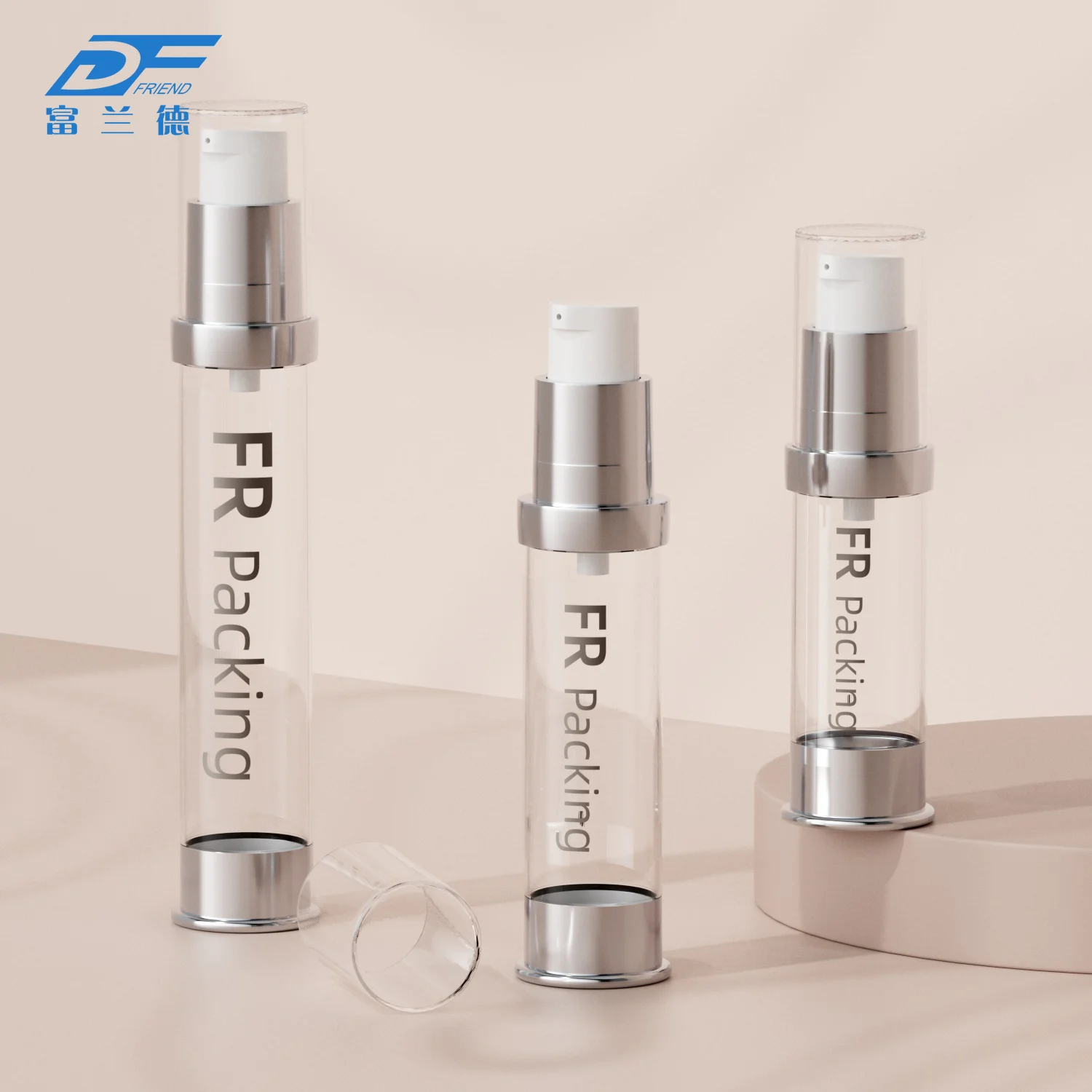Ready to ship Cosmetic recyclable Luxury Cosmetic Container BB cream 15ml airless bottle