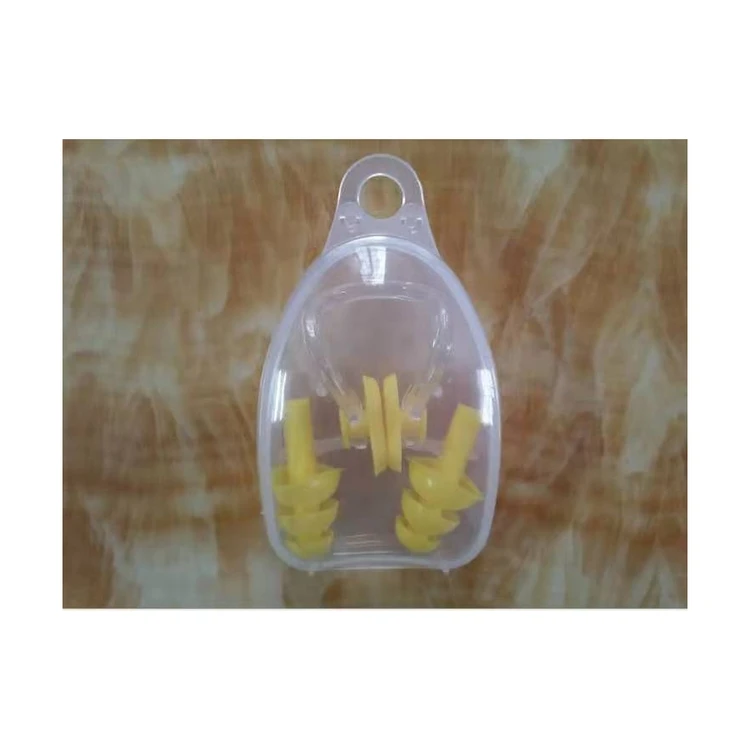 Most Popular Customized Logo Comfortable Silicone Earplugs Transparent Ear Plugs For Swimming With Nose Clip