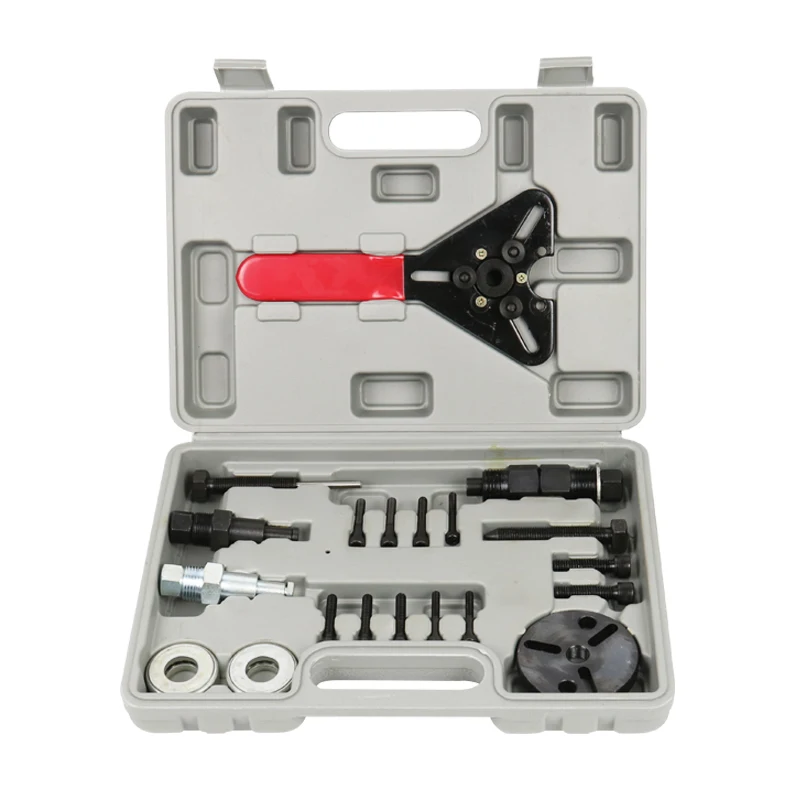 Auto A/C Air Conditioning Compressor Clutch Armature Plate Puller Remover Set Repair Tool Kits